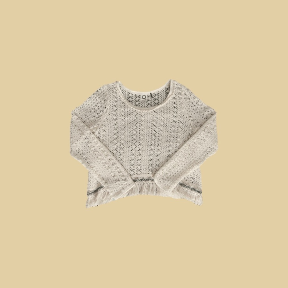ANTHROPOLOGIE AKEMI + KIN LONG SLEEVE CROCHET TOP 🧳